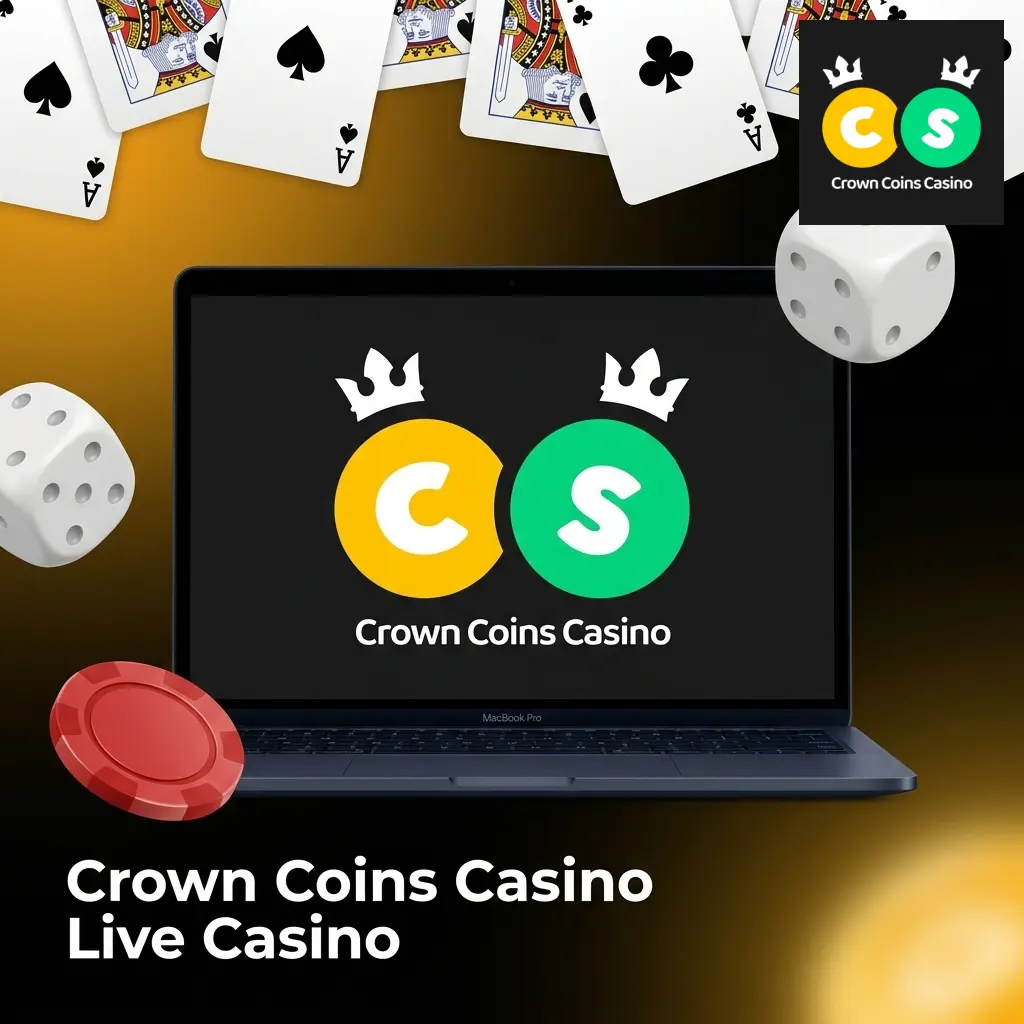 Live casino studio with professional dealers at Crown Coins Casino