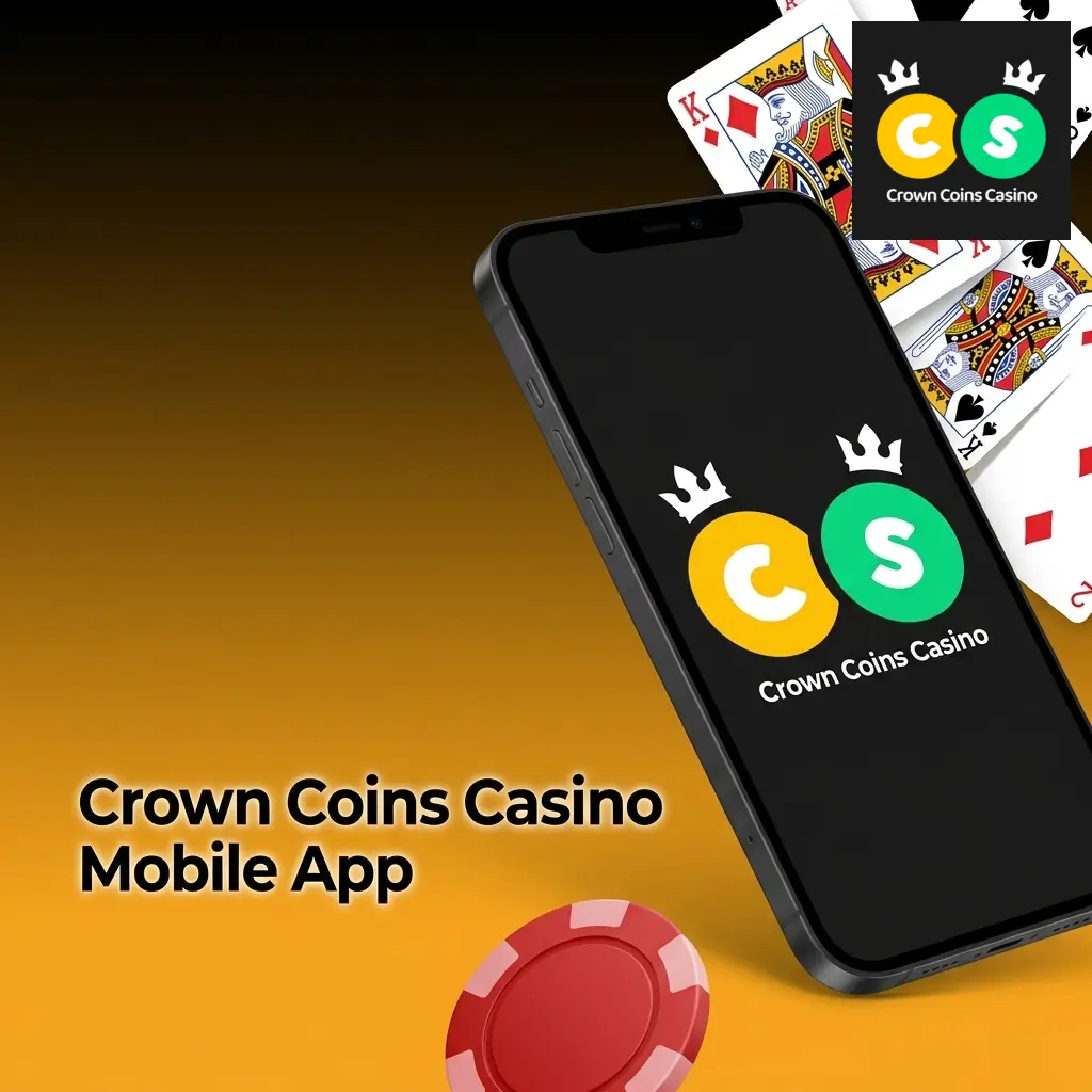 Crown Coins Casino mobile app on smartphone and tablet