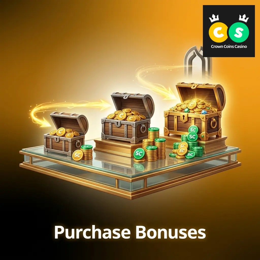 Crown Coins Casino purchase bonus packages with Sweeps Coins rewards