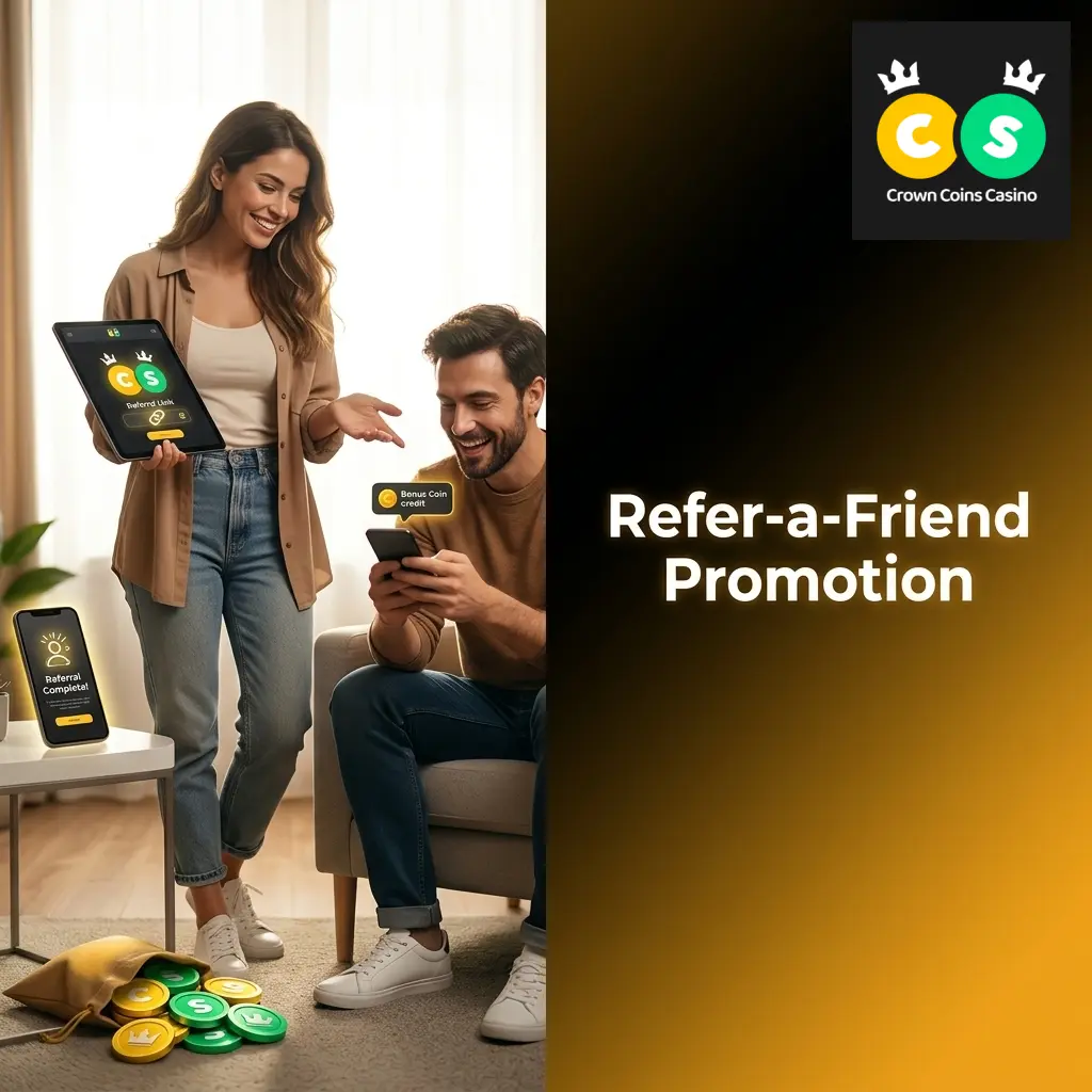 Crown Coins Casino refer-a-friend referral program