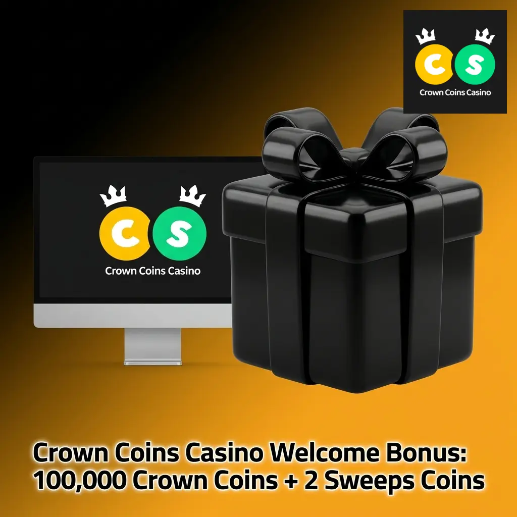 Crown Coins Casino welcome bonus package with 100,000 Crown Coins and 2 Sweeps Coins