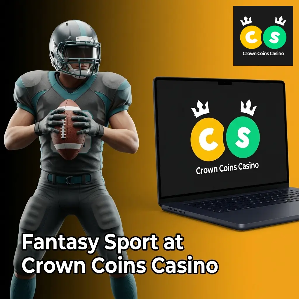 Fantasy sport lobby at Crown Coins Casino featuring NFL, NBA, MLB, and NHL draft contests with salary cap lineups