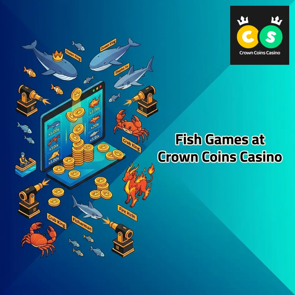 Fish shooting arcade games at Crown Coins Casino