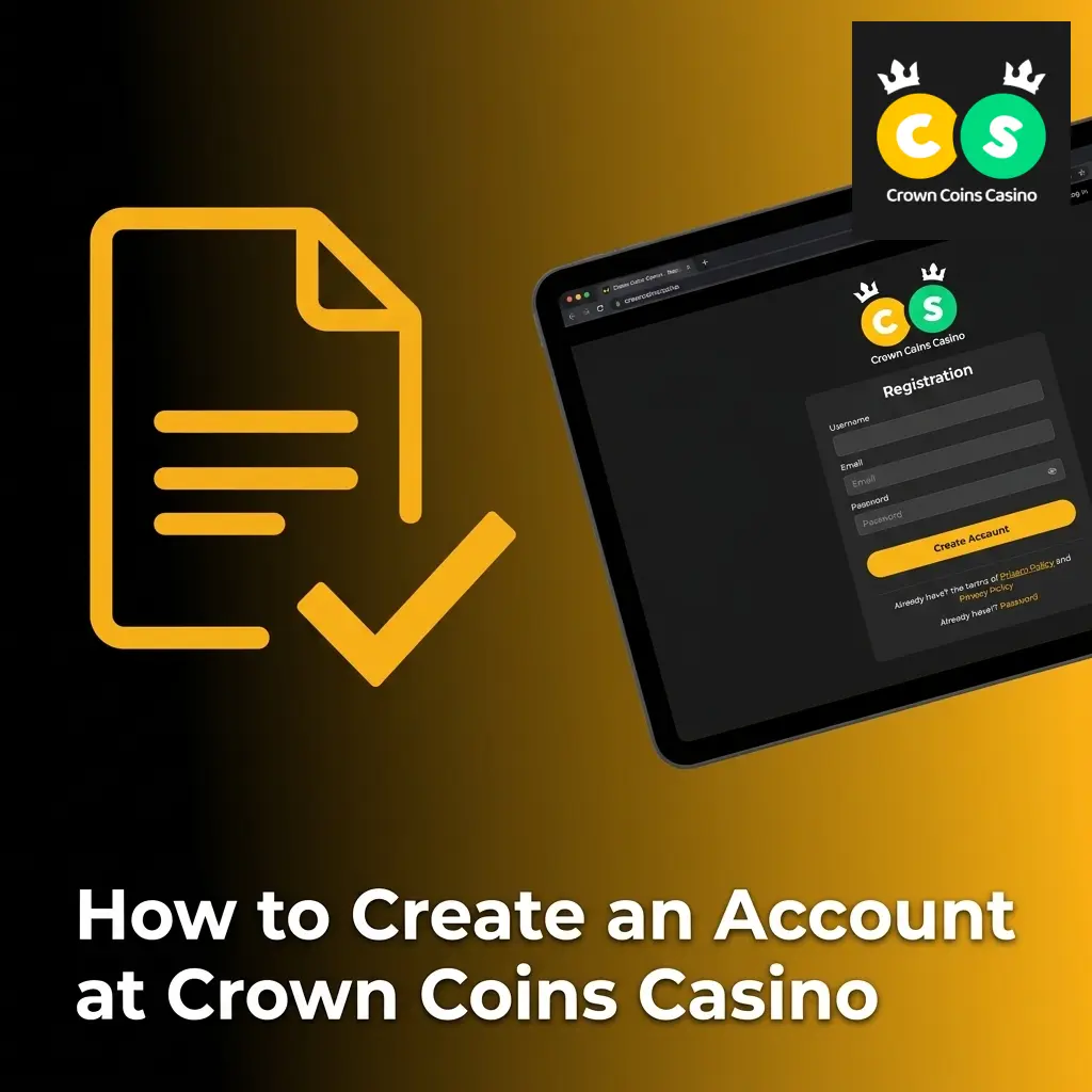 Crown Coins Casino account registration steps