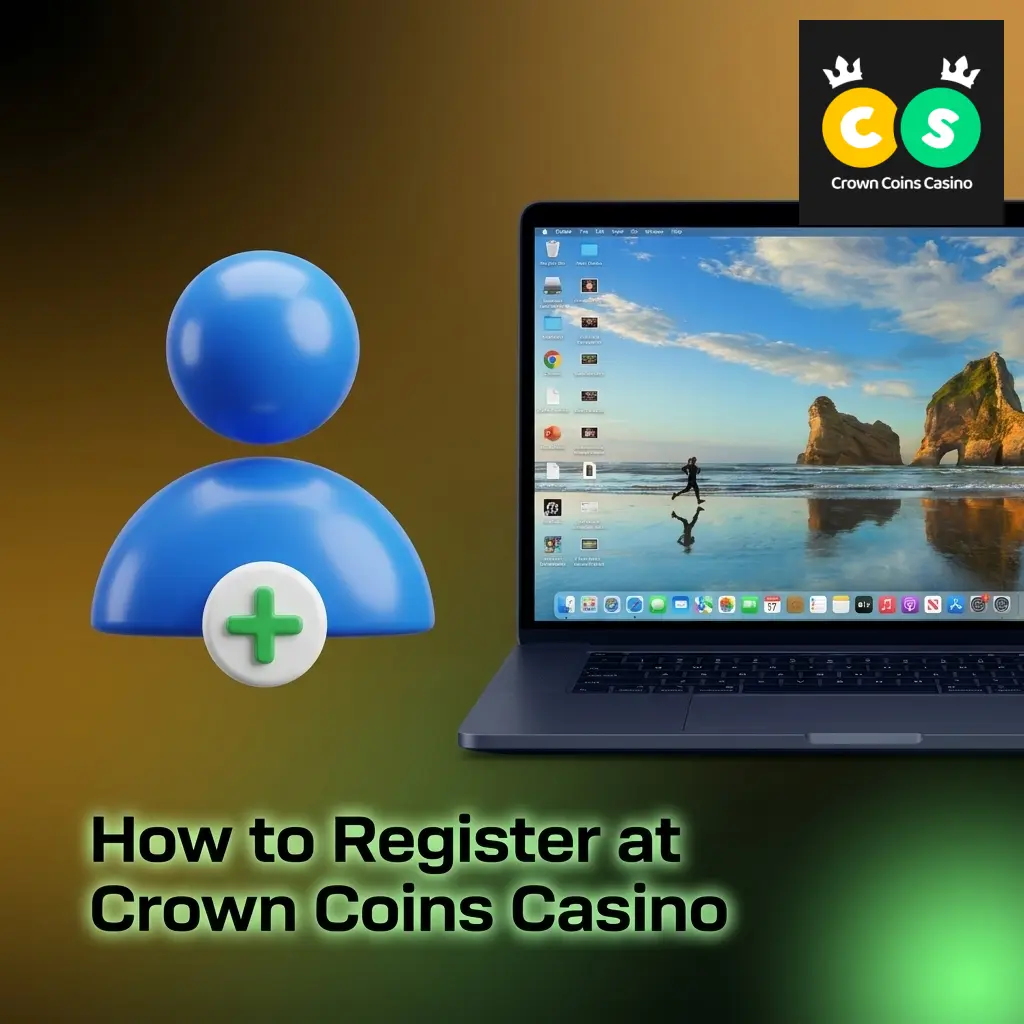 Crown Coins Casino registration and login steps