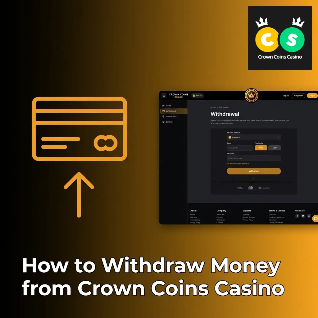 Steps to withdraw money from Crown Coins Casino