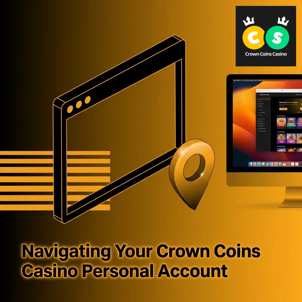 Crown Coins Casino account dashboard navigation panel
