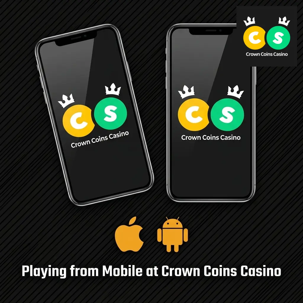 Crown Coins Casino mobile browser gameplay on smartphone